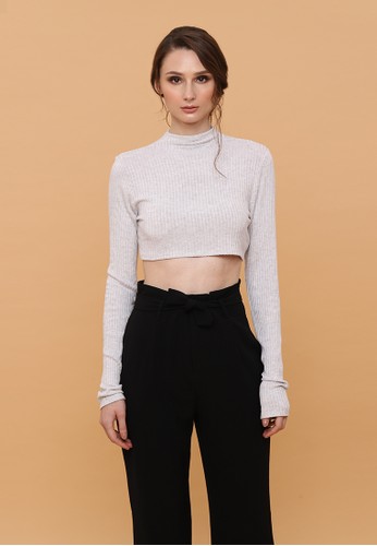 Jual Wearstatuquo Basic Turtleneck Long Sleeve Crop Top Original Zalora Indonesia
