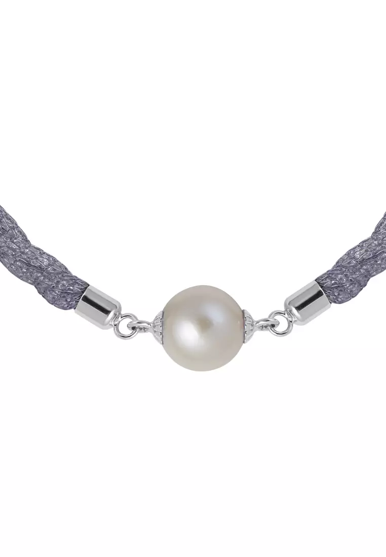 GOLDHEART Sterling Grace Pearl Bracelet, Twisted Brown