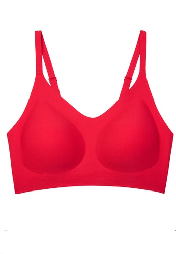 ZITIQUE red Non-marking Sling Yoga Latex Beauty Back Bra-Red FB326US4E5790AGS_1