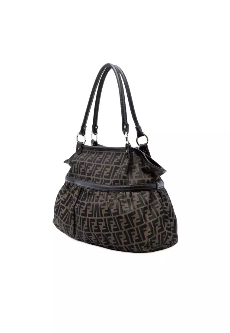 Buy Fendi Pre-Loved Fendi Large Zucca Canvas Chef Shoulder Bag
