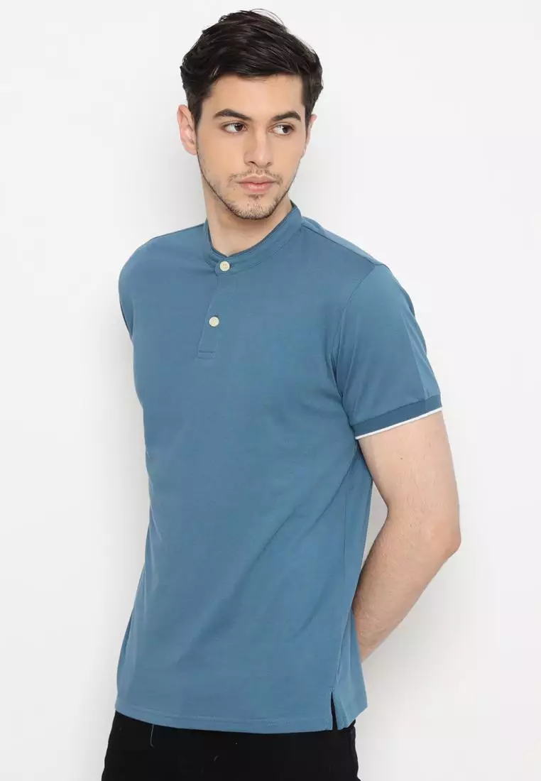 Matsuda Kaos Polos 20s Kragh Shanghai Pria Nakatsu