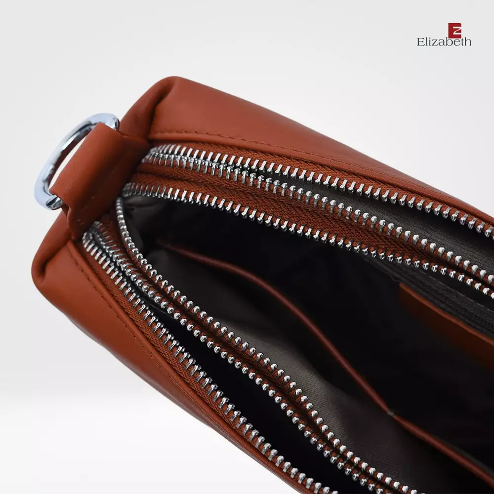Tas Elizabeth Genuine Leather Sling Bag 0720-0474 Brickred