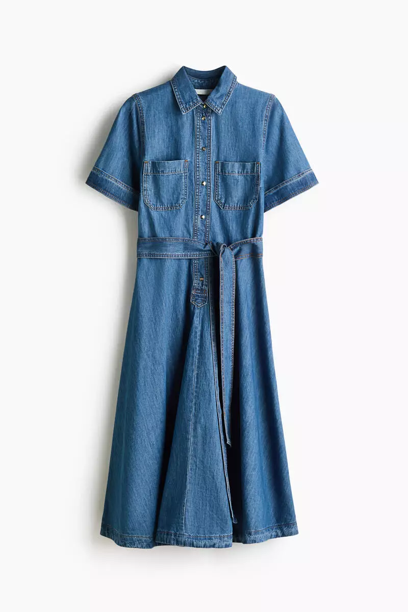 Denim shirt dress