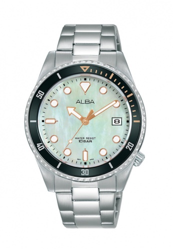 ALBA PHILIPPINES silver White MOP Dial Active AG8L49 Women's Quartz Watch 36mm C2BC7AC27C76C8GS_1
