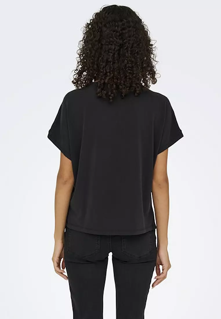 Short Sleeve Jersey Lace Panel Top