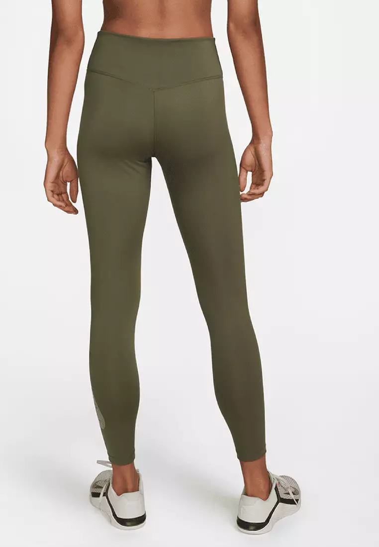 Nike One Women's Dri-FIT 7/8 Mid-Rise Leggings 1X - Plus Size - DD0345-334  - Alligator/White Green at  Women's Clothing store