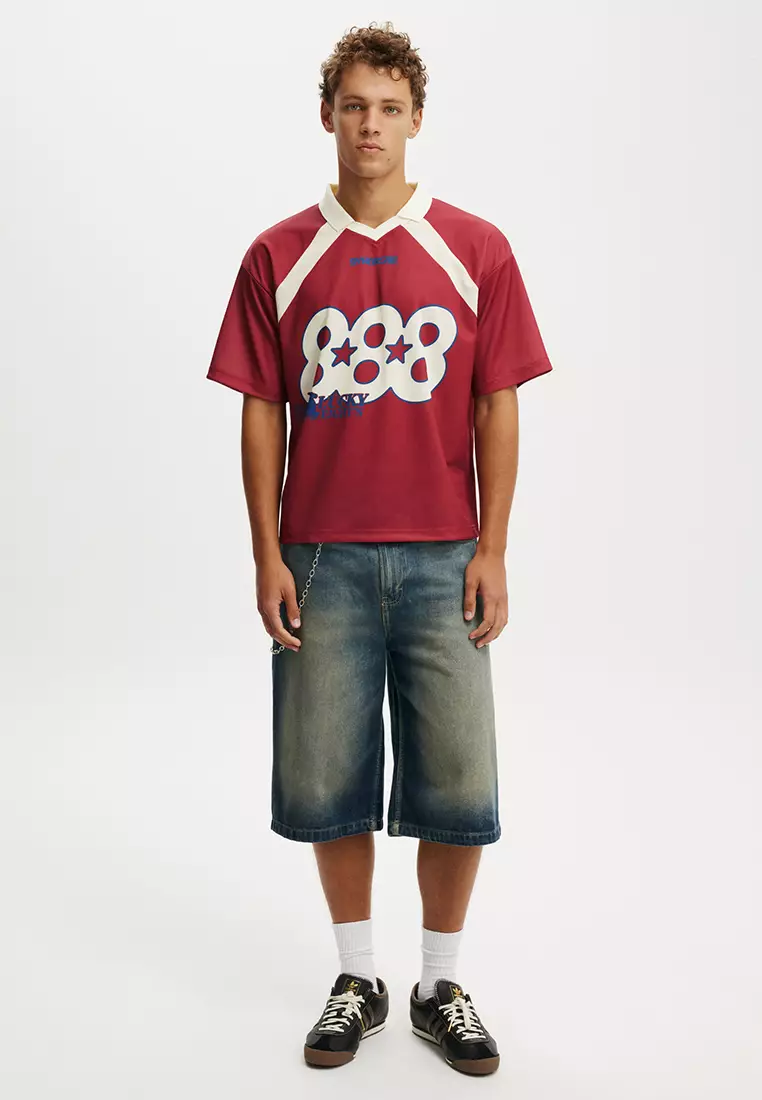 Cropped Sports Jersey Top