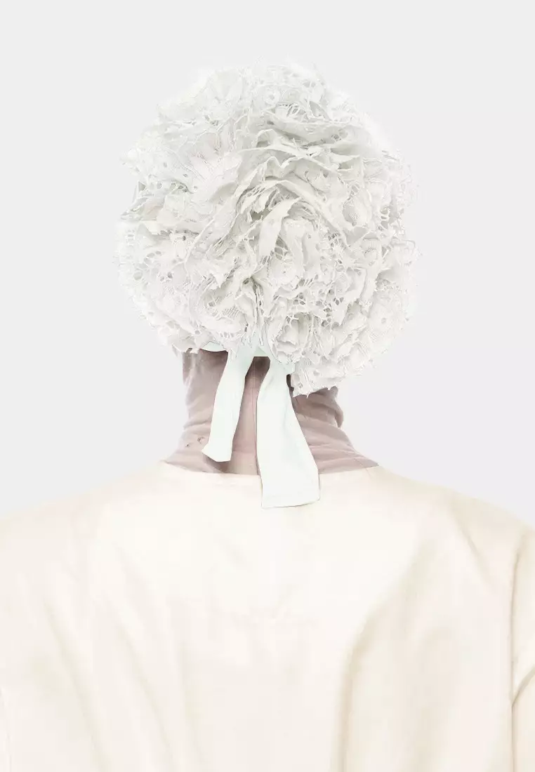 Ciput Hijab Brukat Inner Turkey Brocade - Snow White