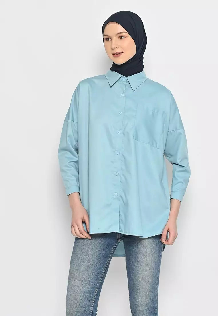 Sinom Ajeng Blouse Dusty Blue