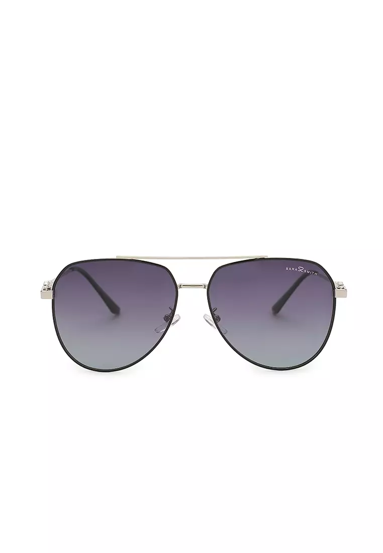 Unisex Polarized Aviator Sunglasses (Kacamata Hitam) - Putih