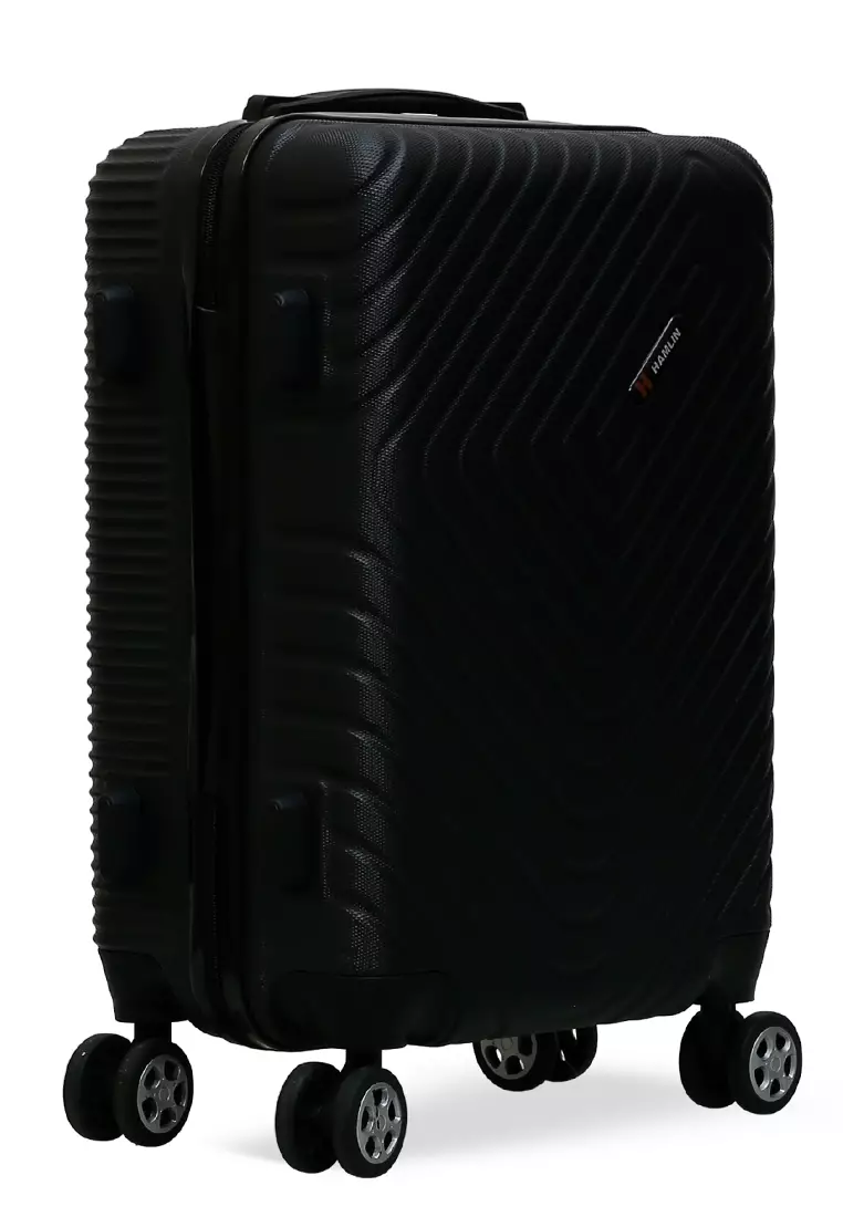 Carlton Koper Hardcase Unisex Size 20 Inch Uniqe Design Tas Travel Large Compartment Material ABS+PVC Coated ORIGINAL - Black