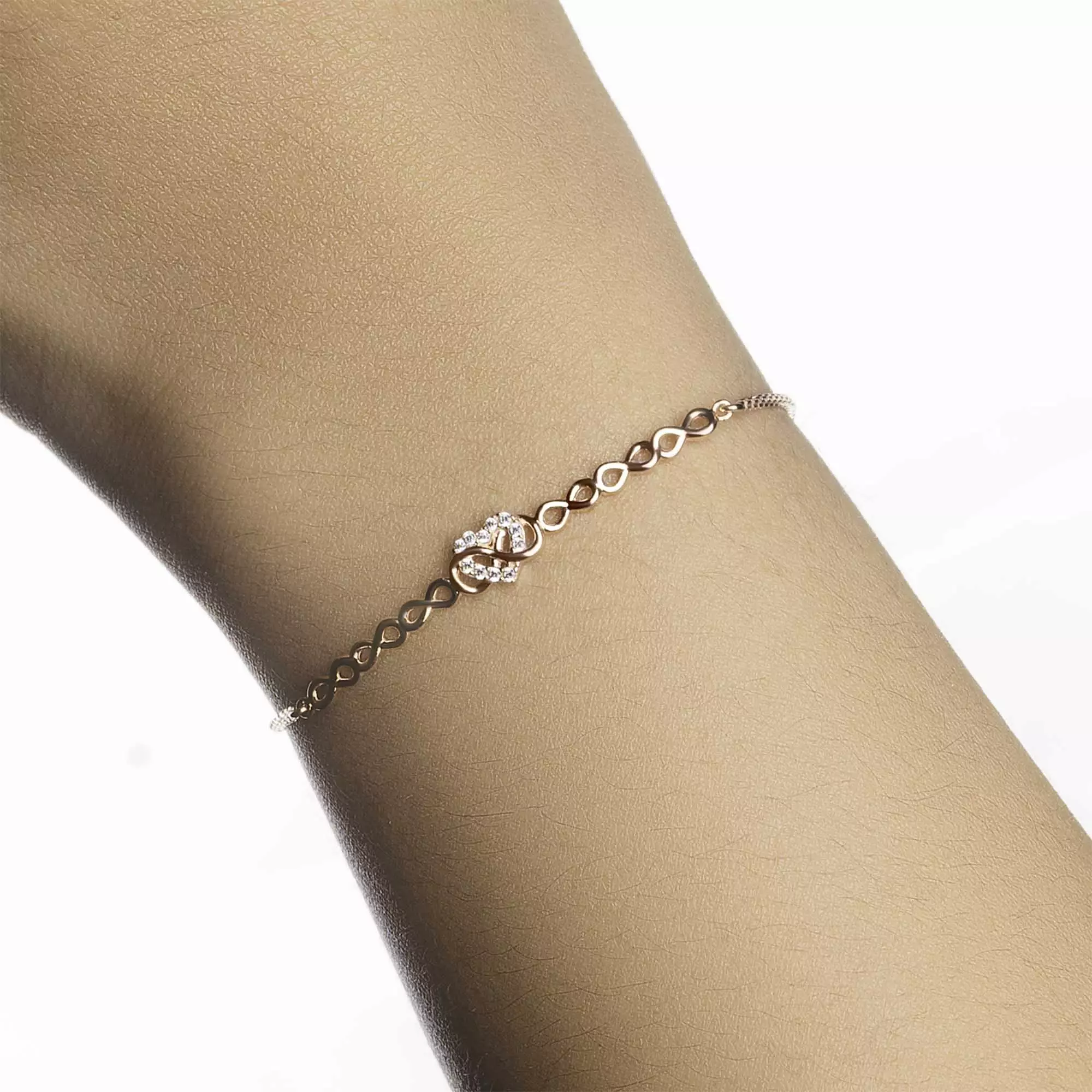 Gelang Serut Emas 7k - Infinity Love Gold Bracelet - Eternal Collection - Juene Jewelry