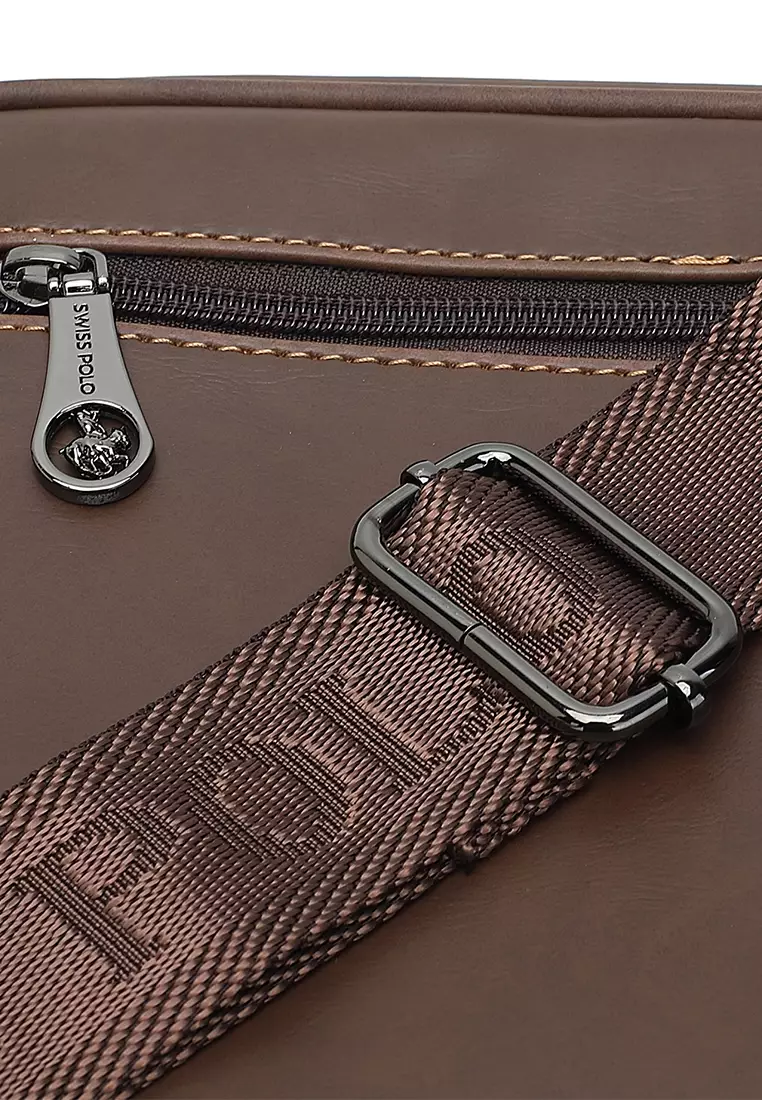 Men's Sling Bag / Crossbody Bag (Tas Selempang Pria) - Cokelat