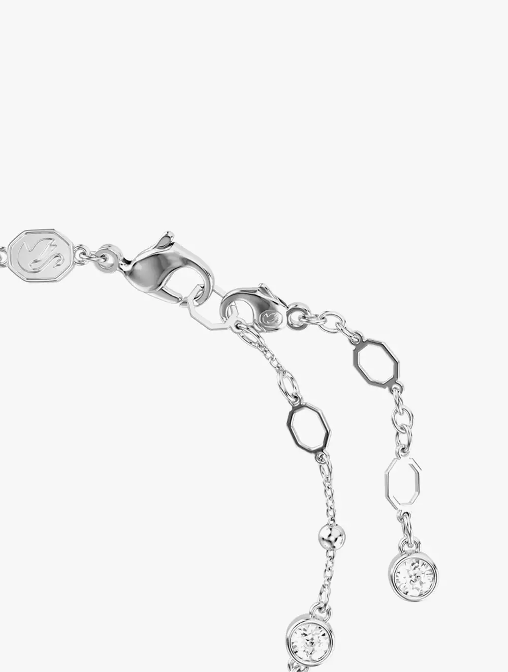 Imber Bracelet, Round Cut, White, Rhodium Plated - M - White