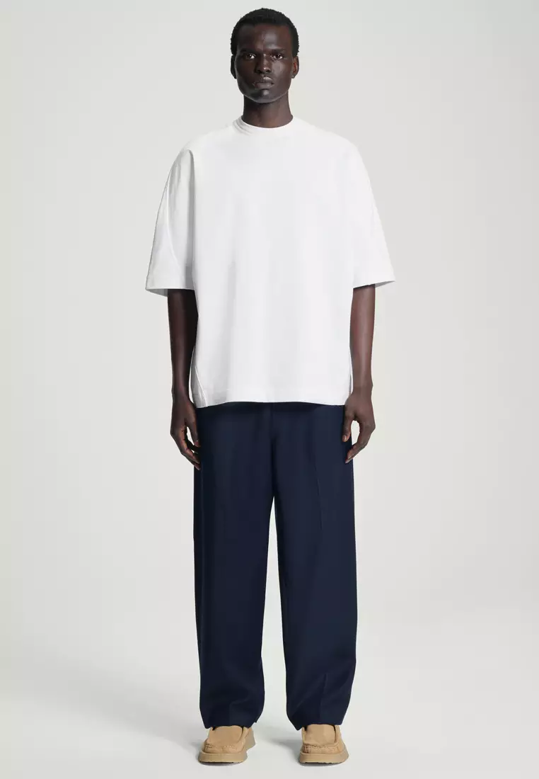 Oversized Heavyweight Mock-Neck T-Shirt