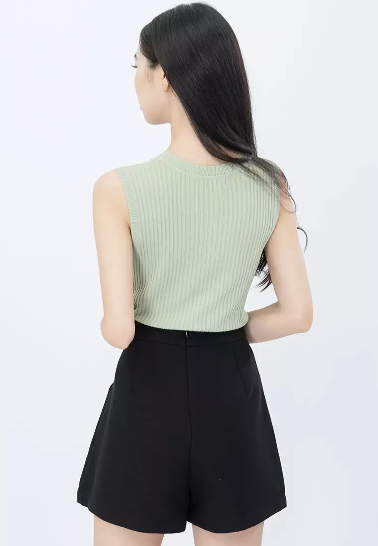 Knitted Sleeveless Basic Top