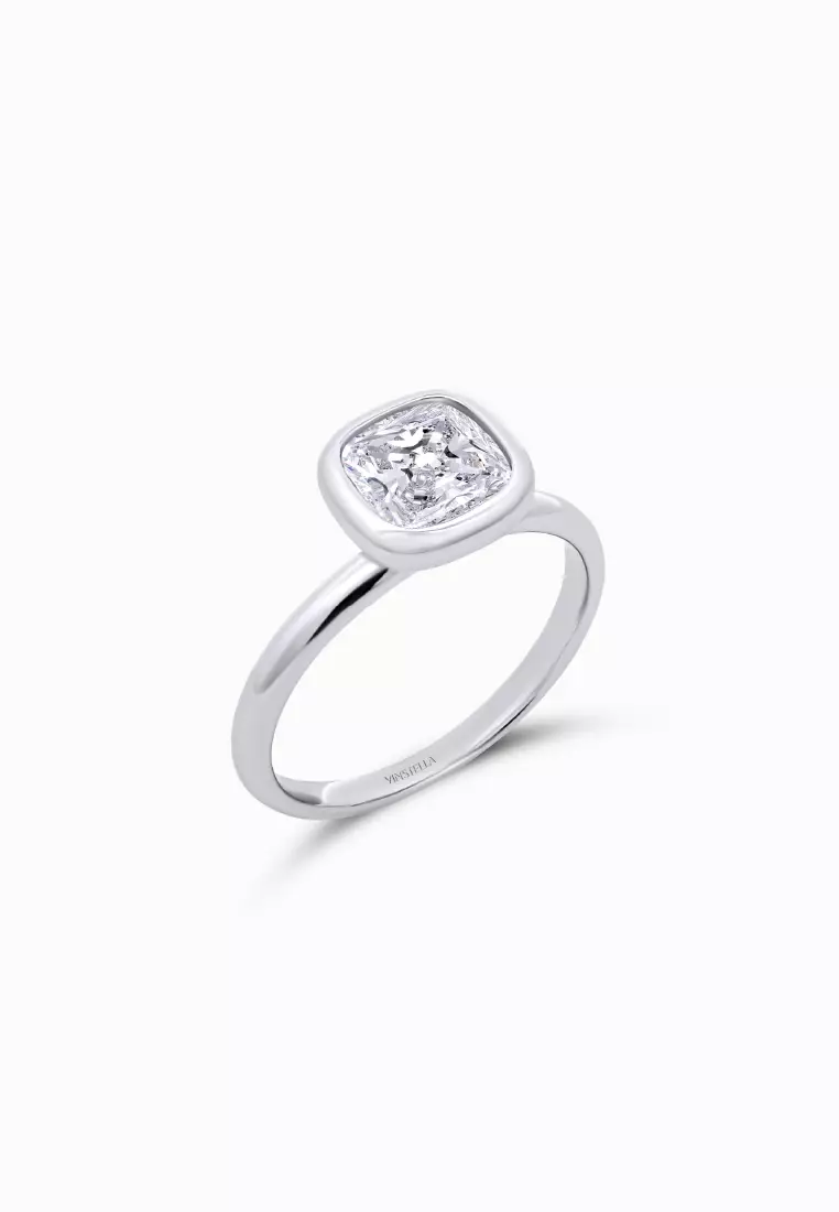 Vinstella Snowfall Frost Diamond Ring - Rhodium Plated