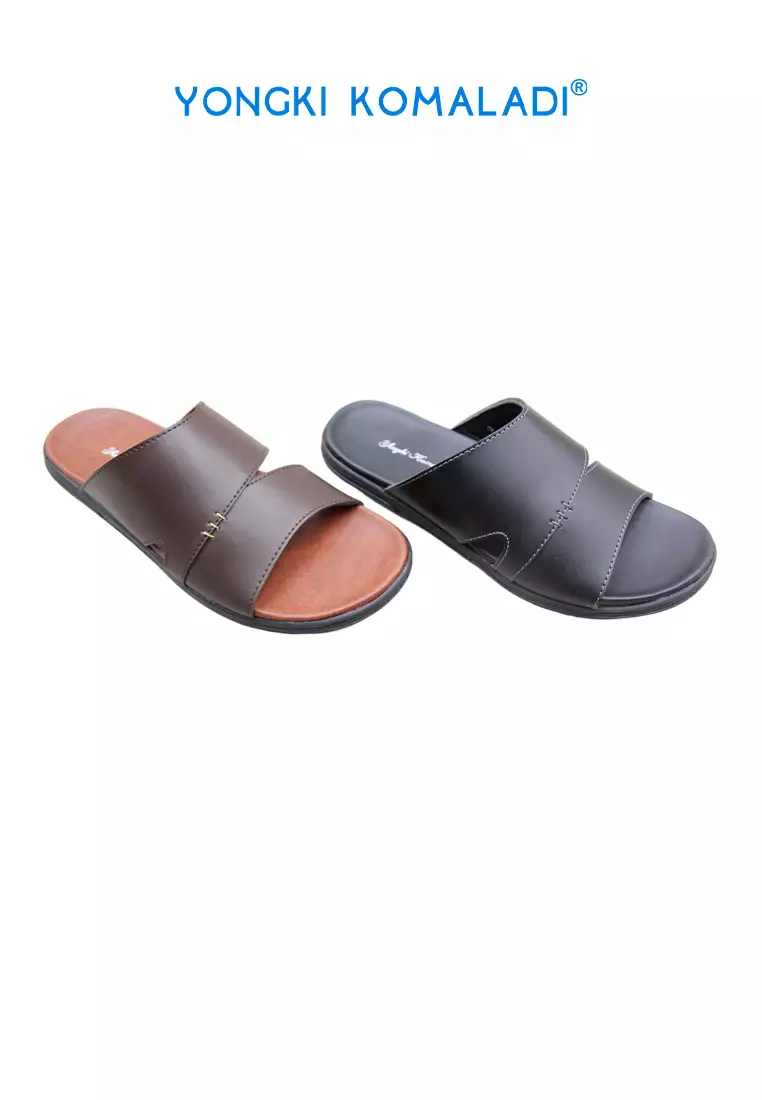 YONGKI KOMALADI SANDAL PRIA OL-AD4107-25 COFFEE
