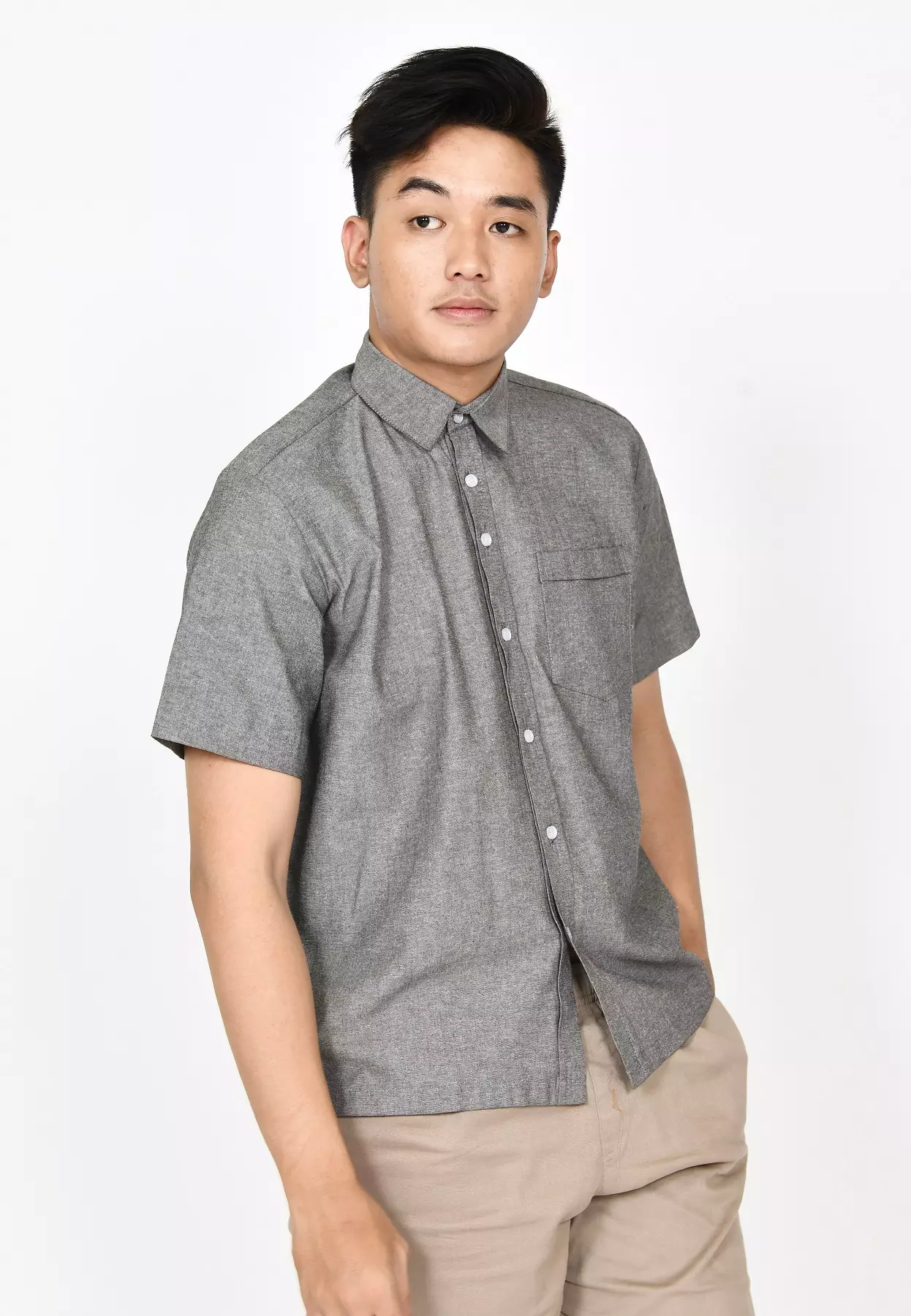Kemeja Polos S/S Pria