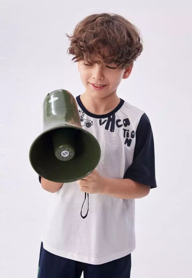 Color Collar Graphic Print Short Sleeve T-Shirt