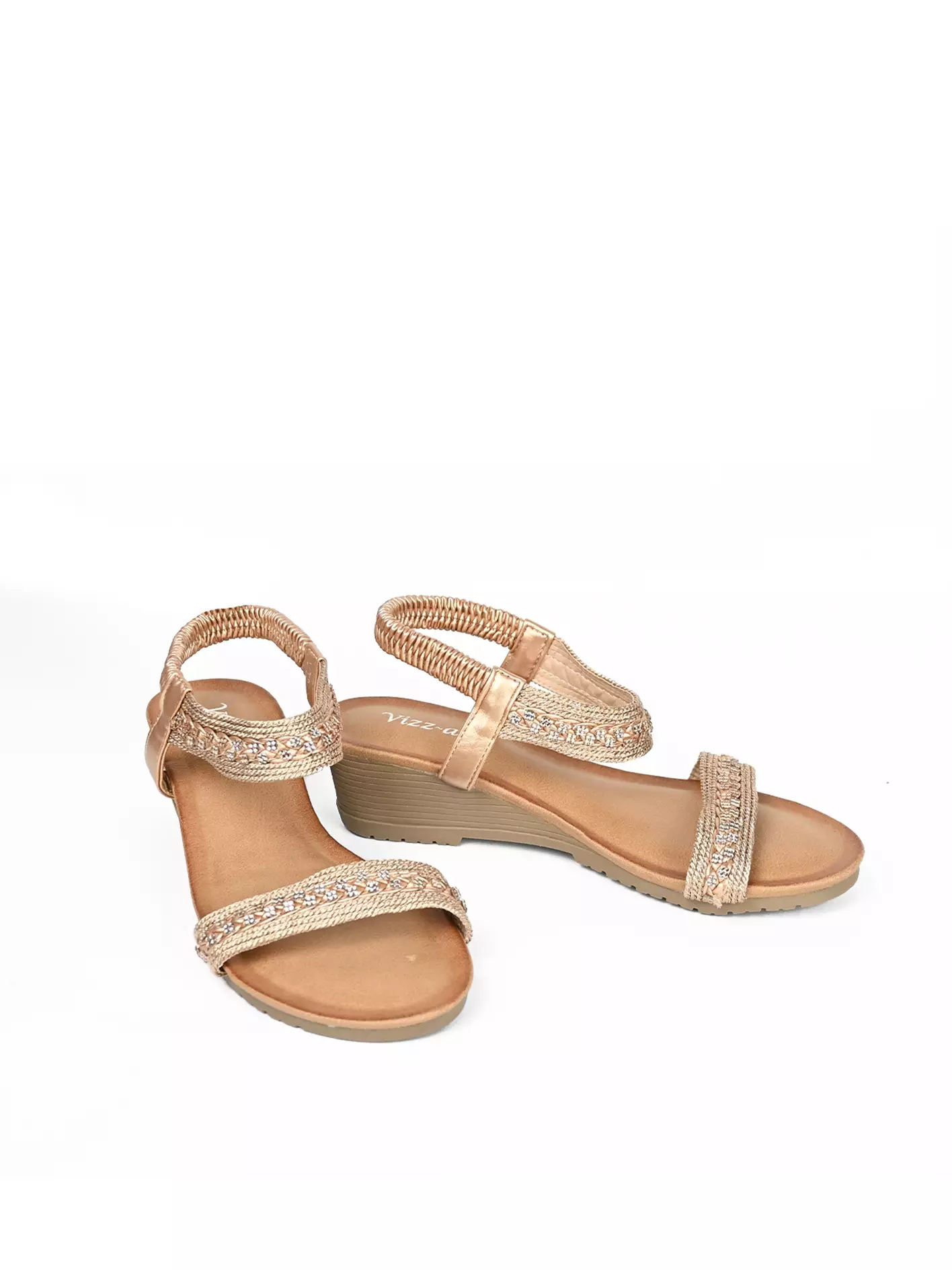 Vizzano Shoes Sepatu Sandal Wedges Slip On Wanita Cantik Design Vivi