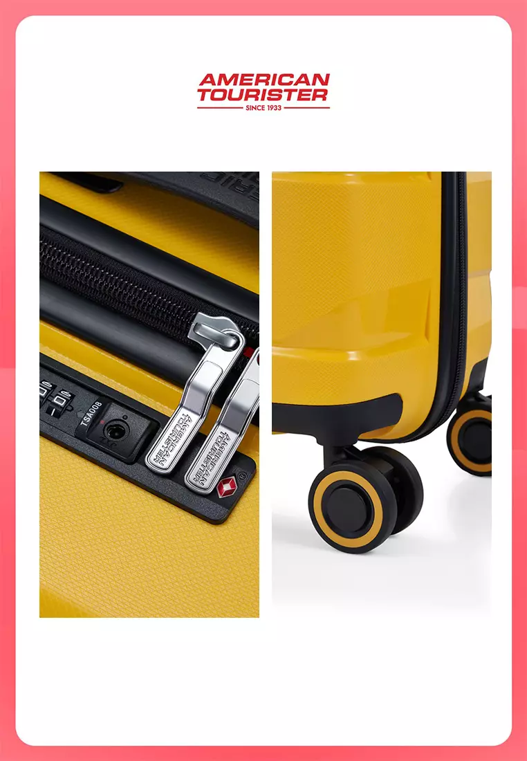 American Tourister Koper Hardcase Air Move Medium 24inch-Golden Yellow