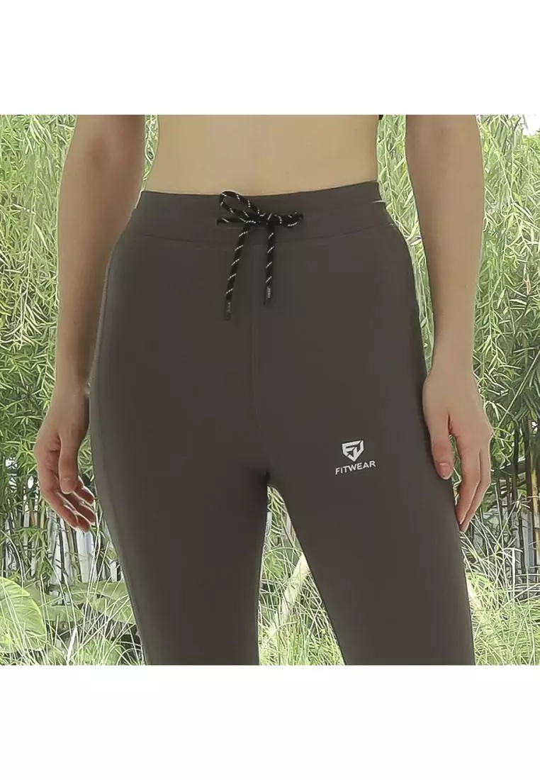Fitwear - Celana / Legging Pendek Olahraga AURELIA COMPRSSION WAIST TIE - ROCK GRAY
