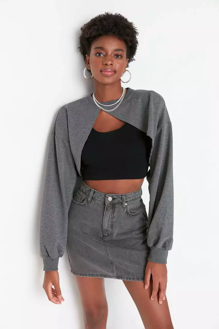 Asymmetrical Crop Sweatshirt