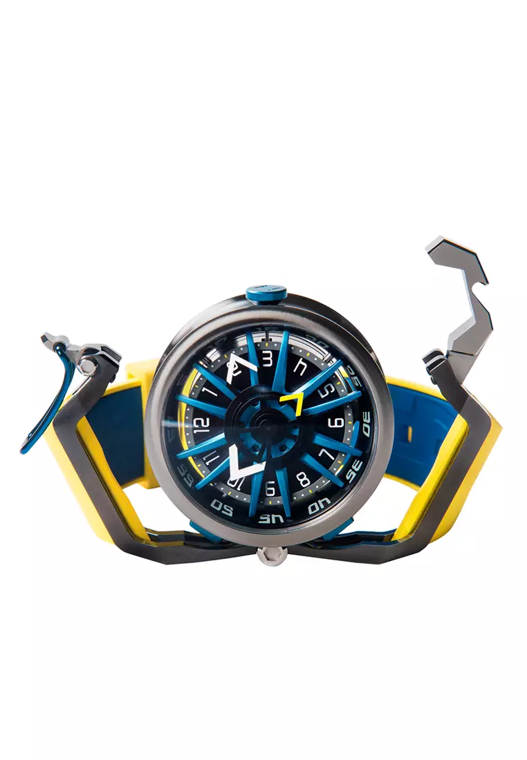 MAZZUCATO RIM SPORT 06-YL654 - Reversible Automatic Watch - Yellow Rubber Strap