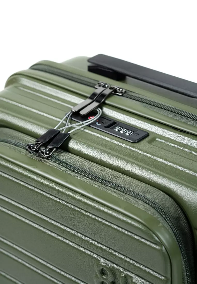 Sigma 20" Small Hard Case With Laptop Compartment Luggage Olive