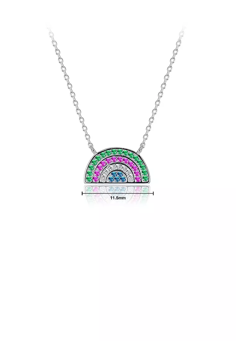 Rainbow best sale necklace silver