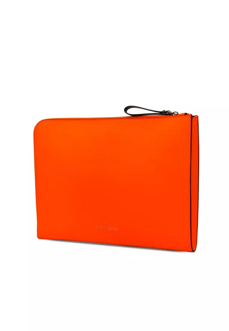 Pre-Loved Valentino Leather Rockstud Vltn Document Case