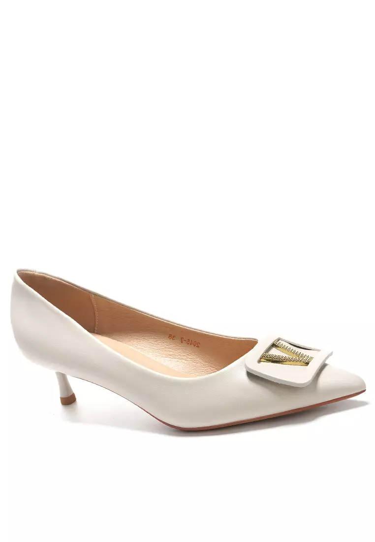 Discount on Twenty Eight Shoes  shoes - SKU: 4.5CM Rheinstone Buckle Microfiber Leather Pumps BY2045-26