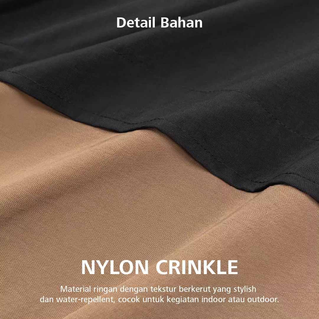 Tiverton Windbreaker Basic Jacket Hangout Pria Wanita Harian Jaket Ringan Multifungsi - Hitam