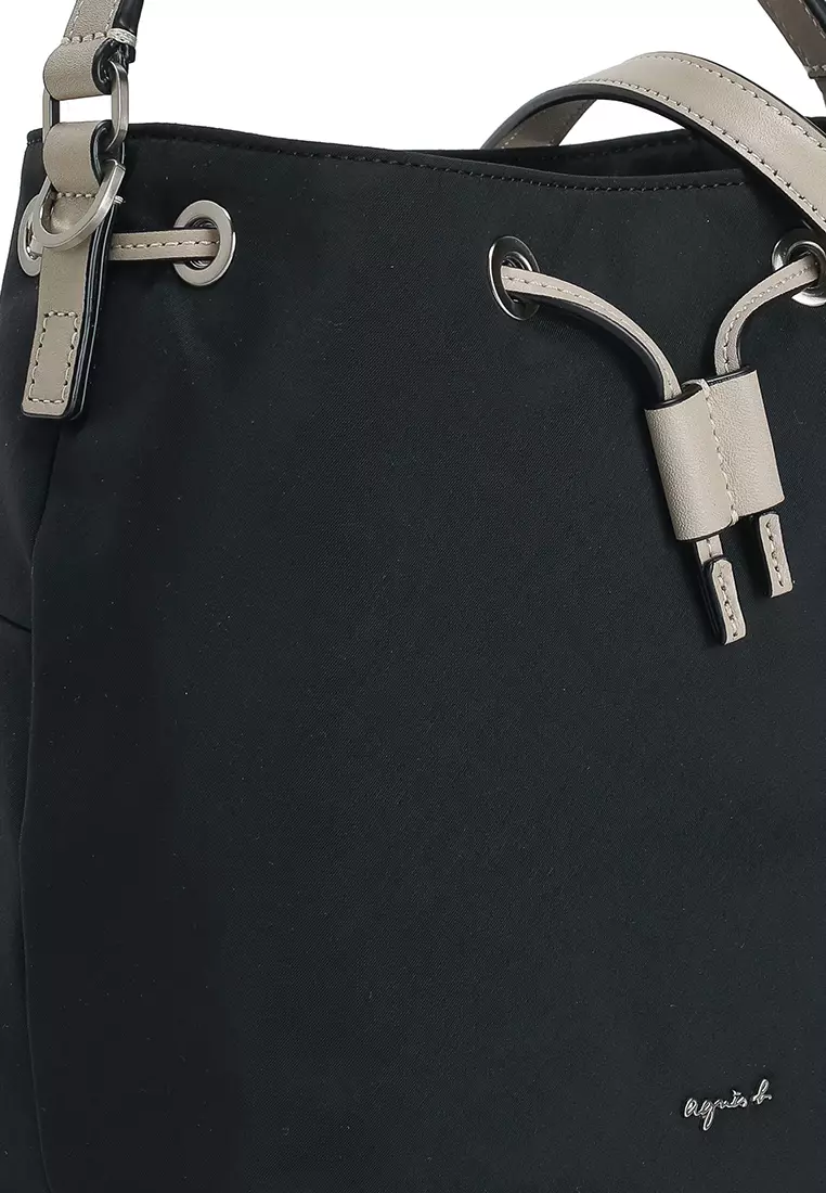 Nylon Drawstring Top-Handle Bag