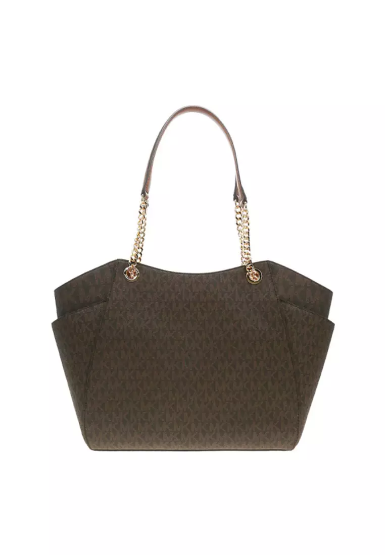 Jet Set Large Color-Block Signature Logo Tote Bag In Brown 35S4GTVT3B