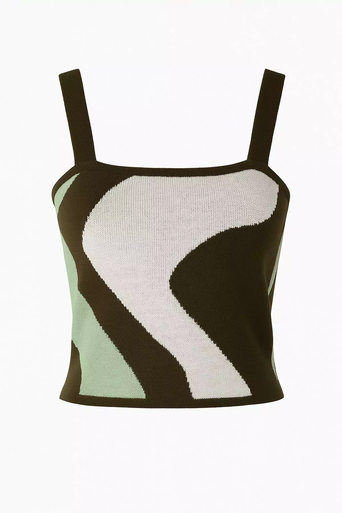 Green Patterned 2 Piece Blouse Cardigan Knitwear Cardigan