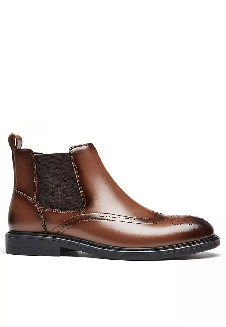 Discount on Twenty Eight Shoes  shoes - SKU: Brogue Leather Chelsea Boot KB08-1-1