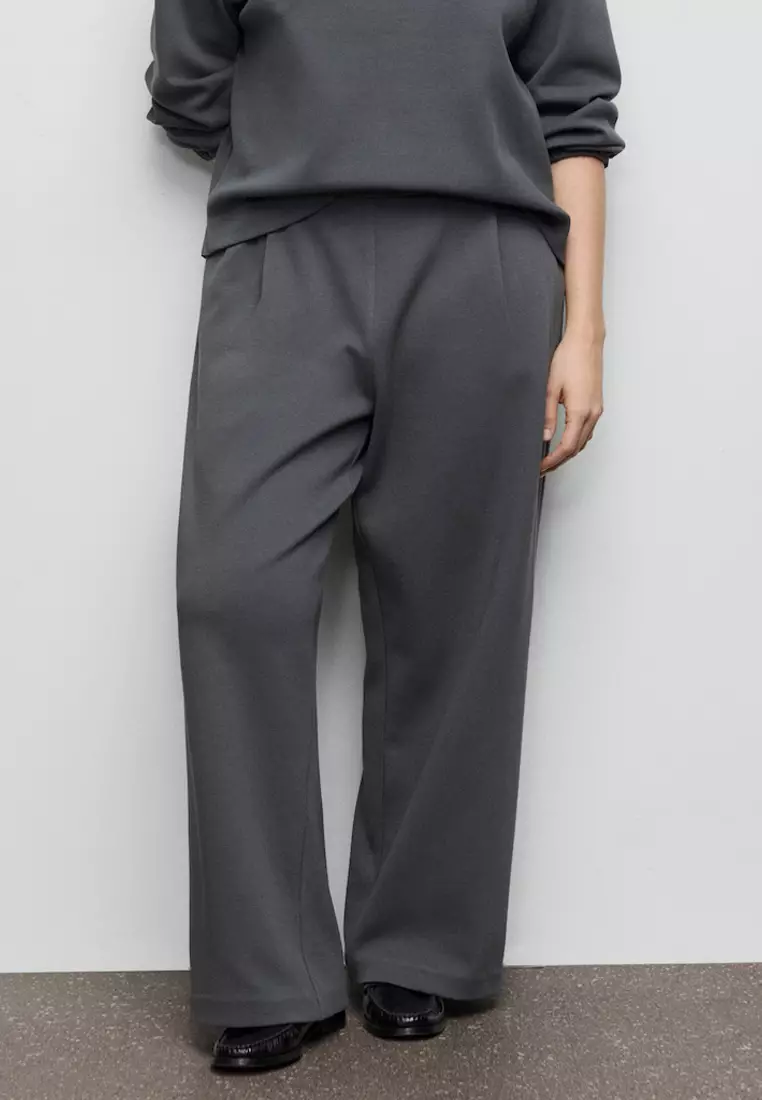 Straight-Fit Cotton Trousers