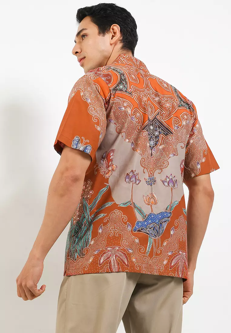 Kacaya Kemeja Batik Tulis Premium Pria Casual Modern Lengan Pendek