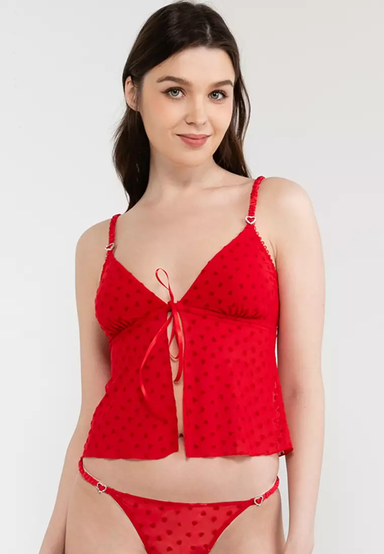 Lingerie set red panties and bralette – shasha-lingerie-and-beachwear