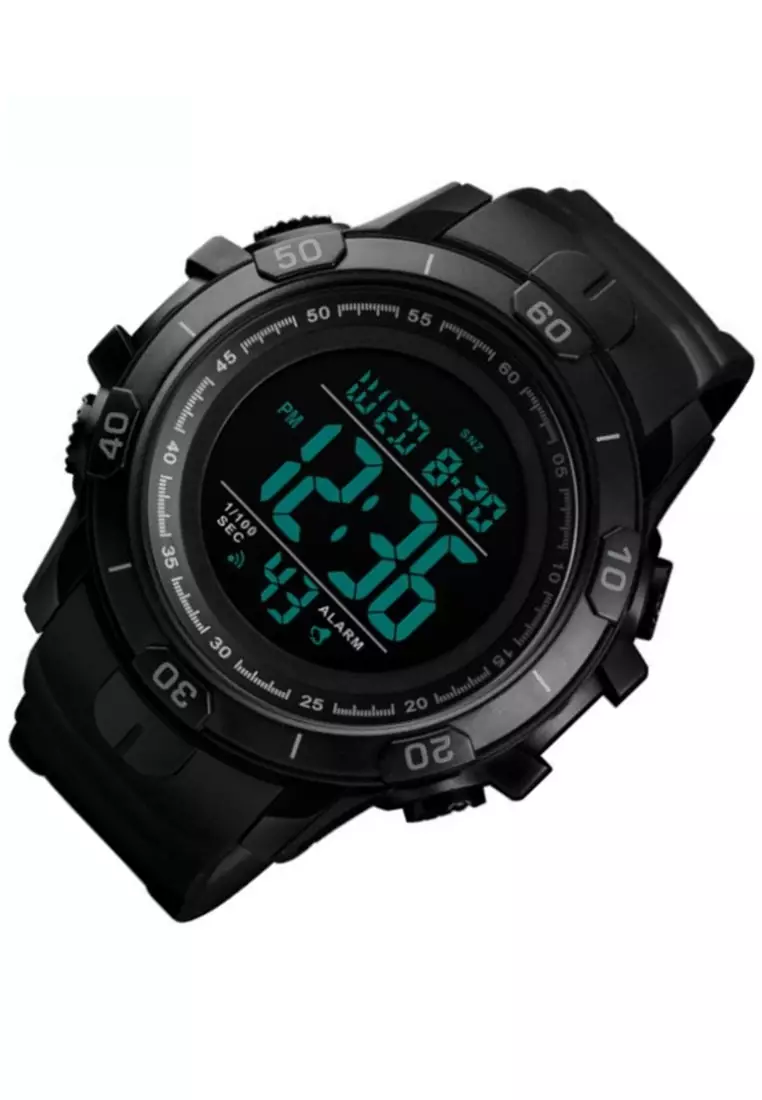 Jam Tangan Digital Pria Waterproof Many Function Strap Tali Material PU Silicone GN19 ORIGINAL