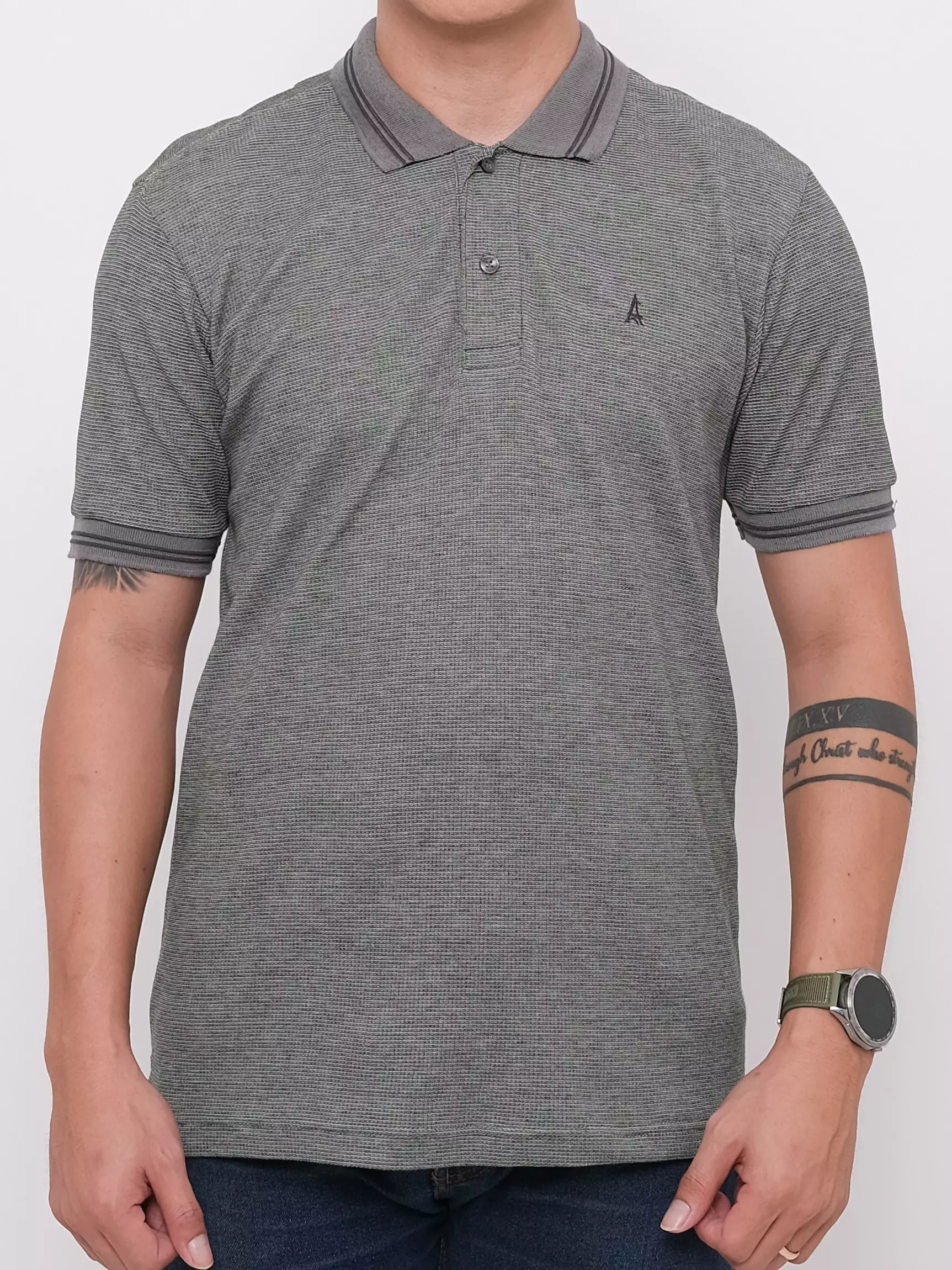Andre Michel Polo Shirt Lengan Pendek Hijau Lumut 3427