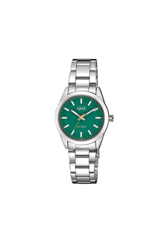 Q&Q green and silver Q&Q Q82A-003PY Ladies' Stainless Steel Analogue Watch 55EA4AC3A681EAGS_1