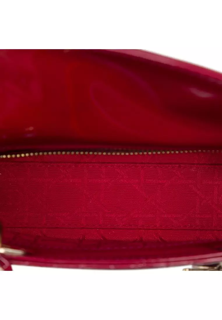 Pre-Loved Dior Mini Patent Cannage Lady Dior