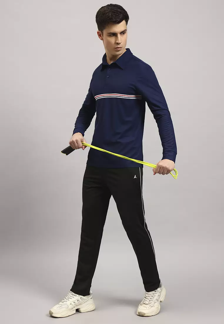 Men's Stride Oxford Versatile Active Workday Blue Tshirt