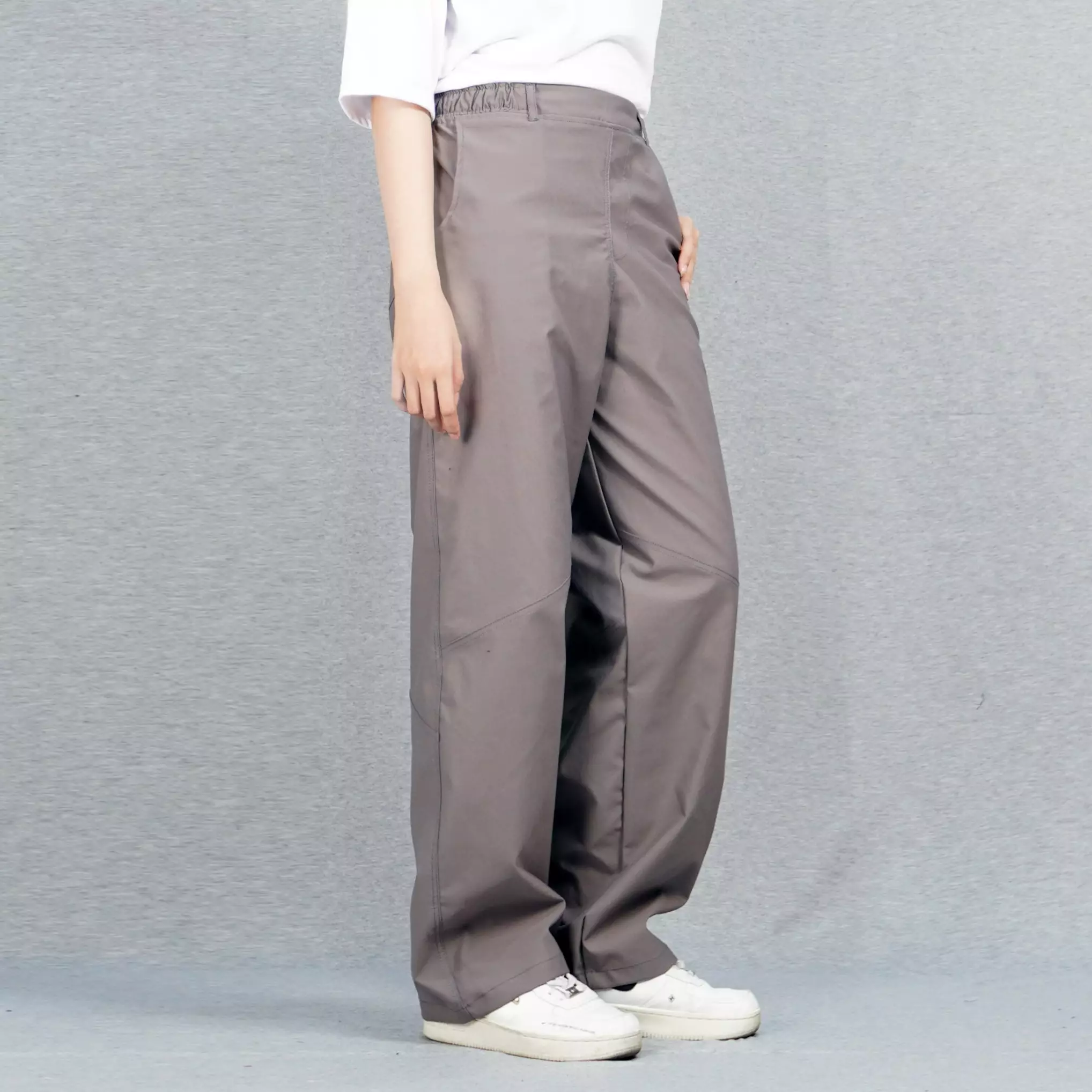 HIRO Celana Baggy Wanita Celana Loose Wanita Loose Pants Wanita Celana Panjang Baggy - ABU