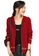 A-IN GIRLS red Ethnic Striped Hooded Knitted Jacket 74703AACFA6E49GS_1