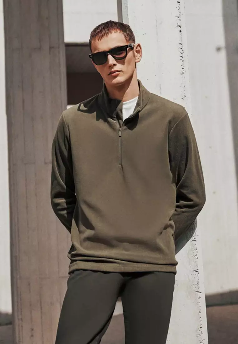 Zip Neck Polar Sweatshirt