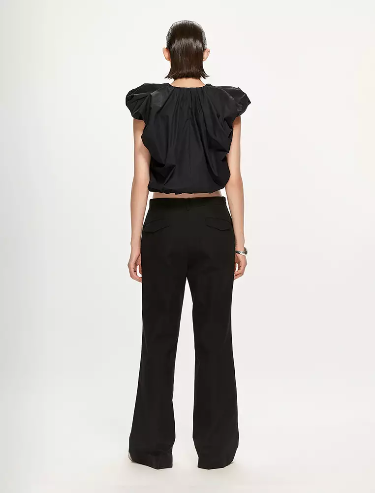 Bell-Bottom Commuter Long Pants